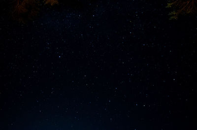 Low angle view of stars against star field at night