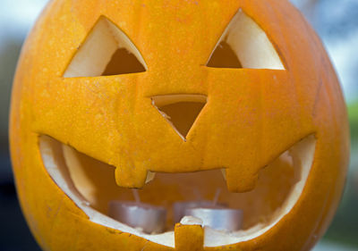 Close-up of halloween pumpkin