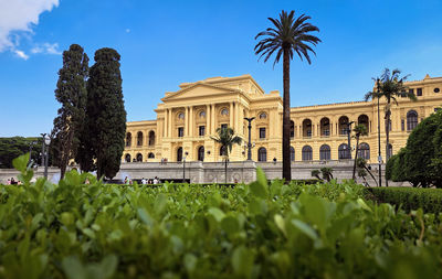 Low angle view of historical building