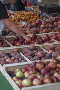 Provence village market in france peach