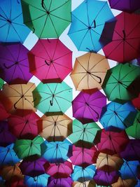 It's raining colorful umbrellas 