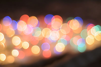 Defocused image of illuminated lights