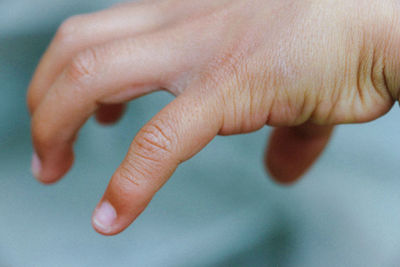 Hand of the child after working on the streets of quito ecuador