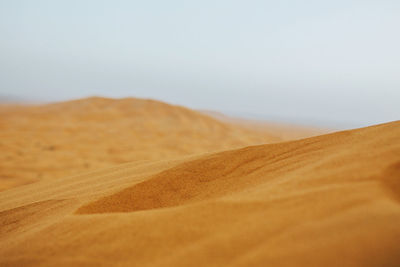 Wonderful sand dune on sunny day in morocco