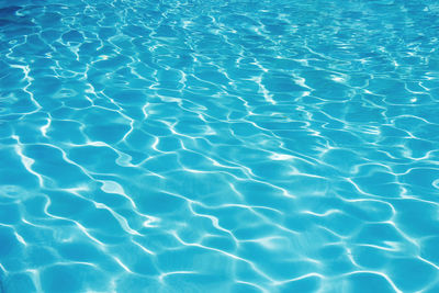 Full frame shot of rippled water in swimming pool