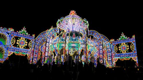 Low angle view of firework display