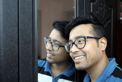 Portrait of smiling young man