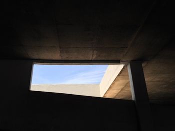 Low angle view of modern building against sky