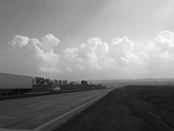 Car on road against sky