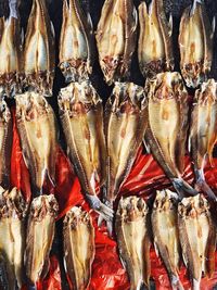 Close-up of fish for sale in market