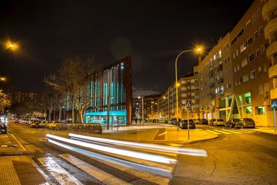 Illuminated city at night