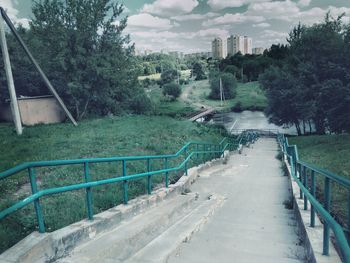 Scenic view of park against sky