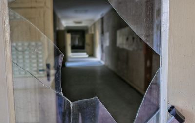 Interior of abandoned building