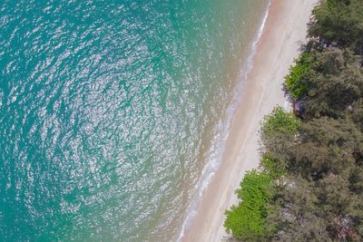 High angle view of sea