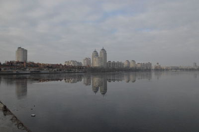 Reflection of buildings in water