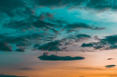 Low angle view of dramatic sky