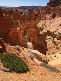 Aerial view of rock formations
