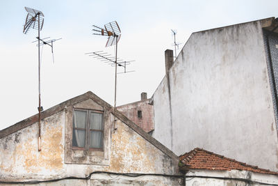 Low angle view of buildings against sky