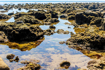 Rock formations in sea