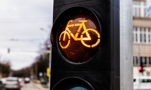 Close-up of road sign