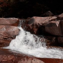 Scenic view of waterfall