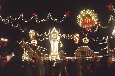 Group of people at night