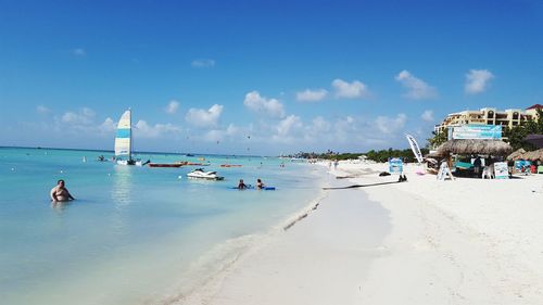 Panoramic view of beach against sky