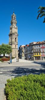 View of historical building against blue sky