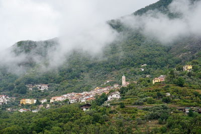 High angle view of townscape against sky