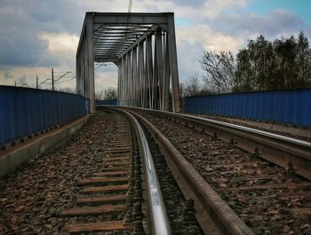 Railroad tracks against sky