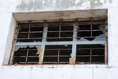 Low angle view of abandoned building