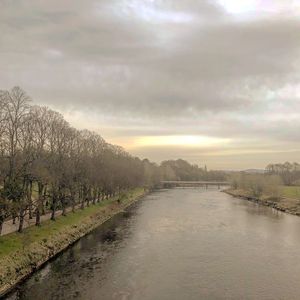 Scenic view of river against sky