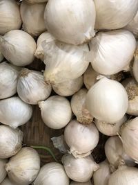 Full frame shot of onions for sale at market stall