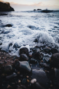 Rocks in sea