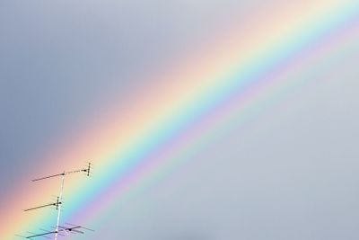 Rainbow against clear sky