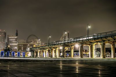 Illuminated street light at night