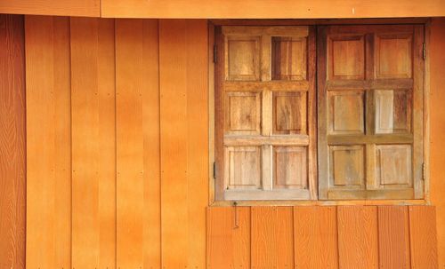 Full frame shot of orange house