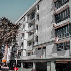 Low angle view of buildings against sky