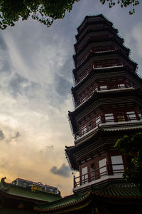 Low angle view of buildings against sky