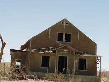 Low angle view of house