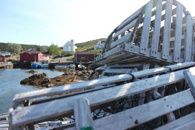 Houses against clear sky
