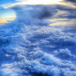 Aerial view of cloudy sky