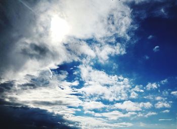 Low angle view of clouds in sky