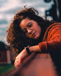 Portrait of smiling young woman