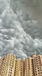 Low angle view of buildings against sky