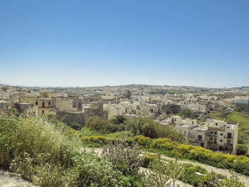 High angle shot of cityscape