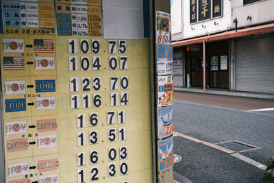 Information sign on city street