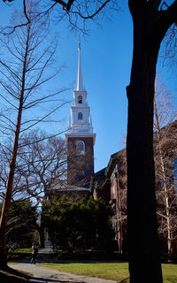 Low angle view of clock tower