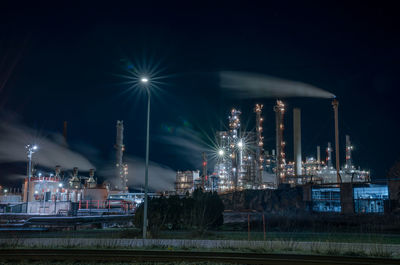 Factory night view in sweden