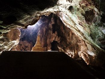 Rock formations in cave